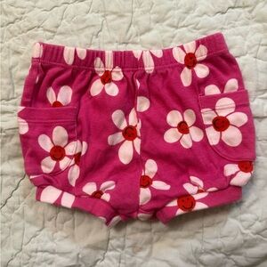 Hanna Andersson Baby Bubble Shorts Pink and White Happy Daisies 6-12 months 70cm